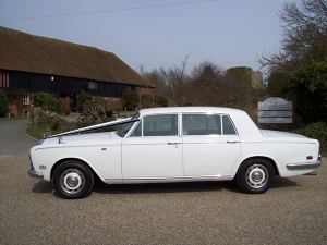 White Rolls Royce Silver Shadow Lwb